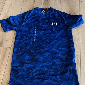 Under Armour Men's Short Sleeve Blue Camo Tee